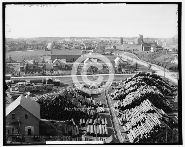 The Heart of the copper country, Calumet, Mich., between 1880 and 1930. Creator: Unknown.