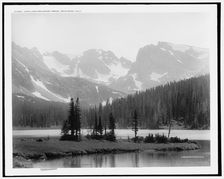 The heart of the Rockies, Long Lake & snowy range near Ward, Colo., c1901. Creator: William H. Jackson