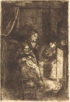 The Hearth (Le foyer). Creator: Alphonse Legros