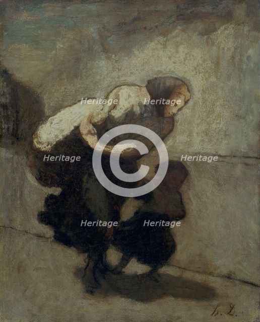 'The Heavy Burden', 1828-1879. Creator: Honore Daumier.