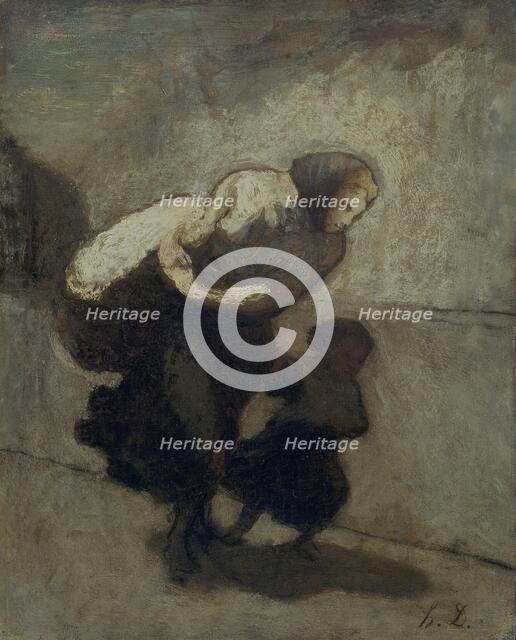 'The heavy Burden', 1828-1879. Artist: Honore Daumier.
