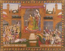 The Heavenly Audience of Shiva and Parvati (image 1 of 3), between c1830 and c1850. Creator: Unknown