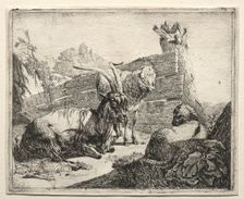 The Hedgerow, 1665. Creator: Johann Heinrich Roos (German, 1631-1685)