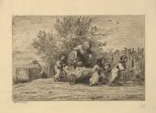 The Heirs to the Cart, 1861. Creator: Charles Francois Daubigny
