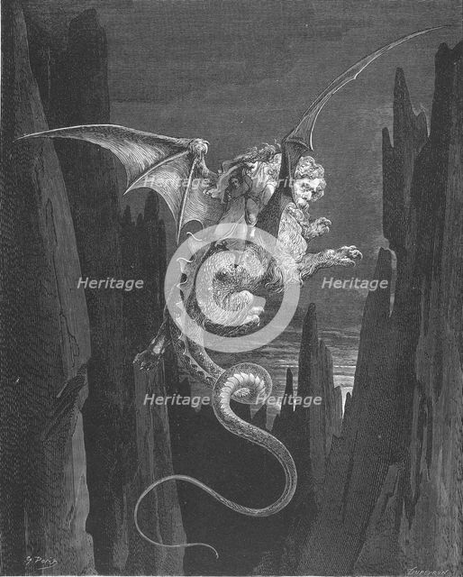 The Hell. Illustration to the Divine Comedy by Dante Alighieri, 1861.