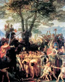 The Helvetians Force the Romans to Pass Under the Yoke 1858. Artist: Charles Gleyre