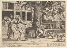 The Hen-Pecked Husband. Creator: Peeter van der Borcht