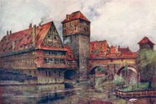 The Henkersteg, with the Wasserturm, Nuremberg, Germany, c1905. Artist: AG Bell