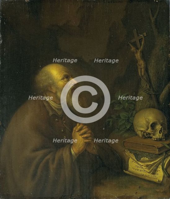 The Hermit, 1721. Creator: Frans van Mieris II.