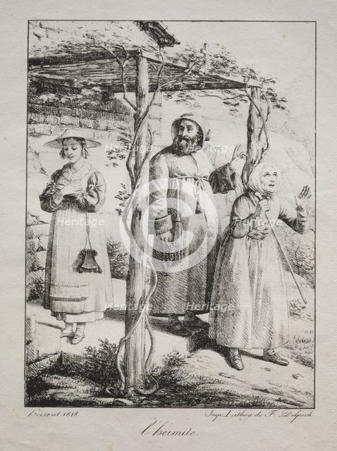 The Hermit, 1818. Creator: Louis Hersent (French, 1777-1860).