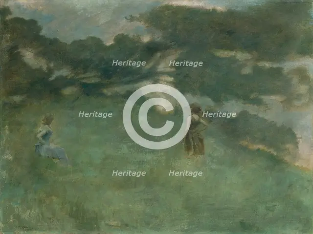 The Hermit Thrush, 1890. Creator: Thomas W Dewing.