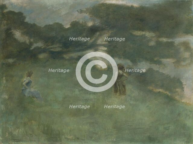 The Hermit Thrush, 1890. Creator: Thomas W Dewing.