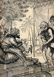 The Hermit Visits The Caliph 1918, (1918). Artist: Edmund Joseph Sullivan