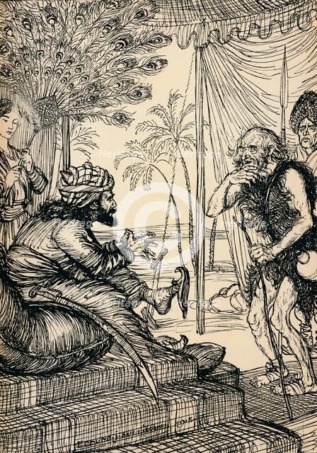 'The Hermit Visits The Caliph', 1918, (1918). Artist: Edmund Joseph Sullivan.