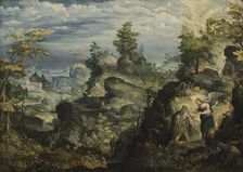The Hermit Onofrius in the Wilderness, 1641. Creator: Anton Stevens II