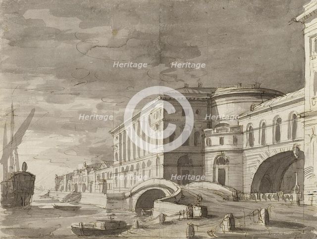 The Hermitage Theatre in Saint Petersburg (Curtain design), after 1802.