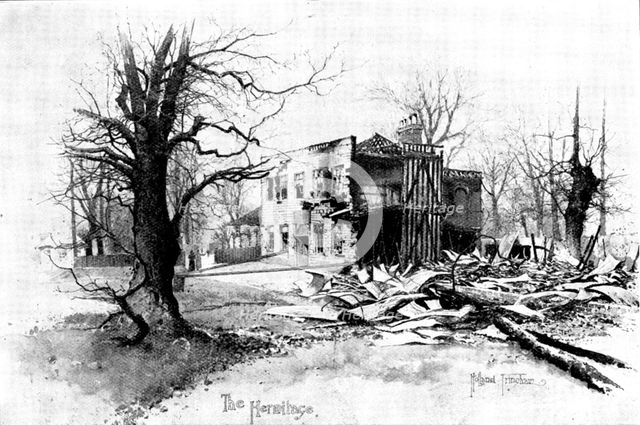 "The Hermitage," club-house of the Surrey Golf Club, destroyed by fire, 1898. Creator: Unknown.