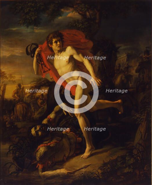 The heroic deed of a young Man in Kiev in the year 968, 1810. Artist: Ivanov, Andrei Ivanovich (1775-1848)