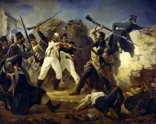 The Heroic deed of the Grenadier Leonty Korennoy, 1846. Creator: Babaev, Polidor Ivanovich (1813-1870)