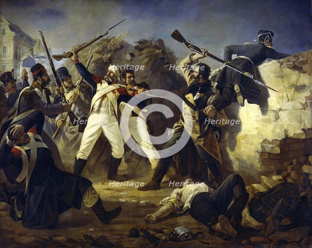 The Heroic deed of the Grenadier Leonty Korennoy, 1846.  Creator: Babaev, Polidor Ivanovich (1813-1870).