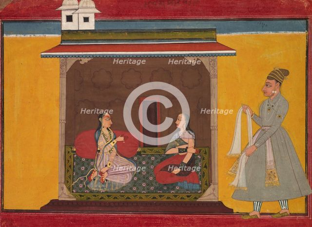 The Heroine Who is Faithfully Loved: Leaf from a Rasamanjari, c. 1710. Creator: Unknown.