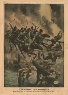 The heroism of the Cossacks, 1915. Creator: Unknown