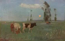The Herald of Night c1896-1897, (c1930). Creator: John Alfred Arnesby Brown