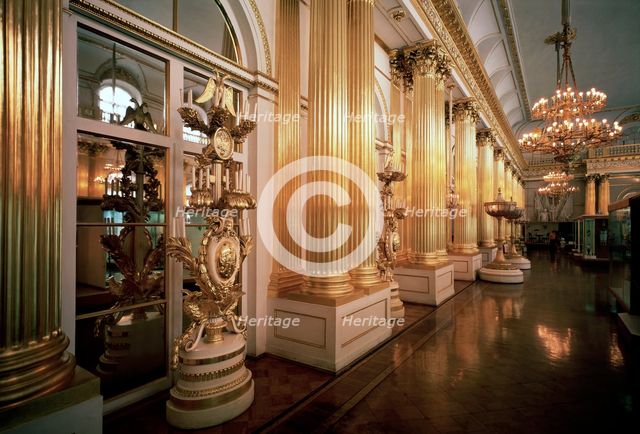 'The Heraldic Hall in the Winter Palace', 1839.  Artist: Vasily Stasov