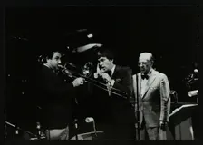 The Herb Miller Orchestra in concert at the Forum Theatre, Hatfield, Hertfordshire, 1985. Creator: Denis Williams