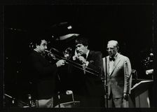 The Herb Miller Orchestra in concert at the Forum Theatre, Hatfield, Hertfordshire, 1985. Artist: Denis Williams