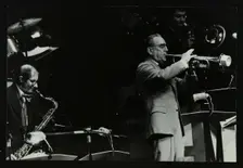 The Herb Miller Orchestra playing at the Forum Theatre, Hatfield, Hertfordshire, 5 October 1985. Creator: Denis Williams