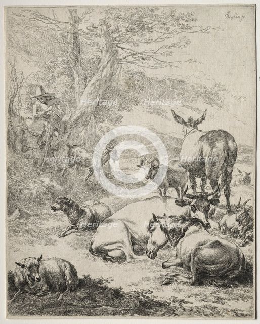 The Herd at Rest. Creator: Nicolaes Berchem (Dutch, 1620-1683).