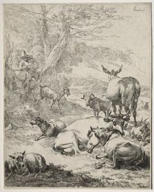 The Herd at Rest. Creator: Nicolaes Berchem (Dutch, 1620-1683)