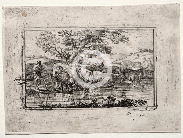 The Herd at the Watering Place, 1635. Creator: Claude Lorrain (French, 1604-1682).