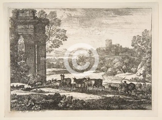 The Herd Returning in Stormy Weather, 1651. Creator: Claude Lorrain.