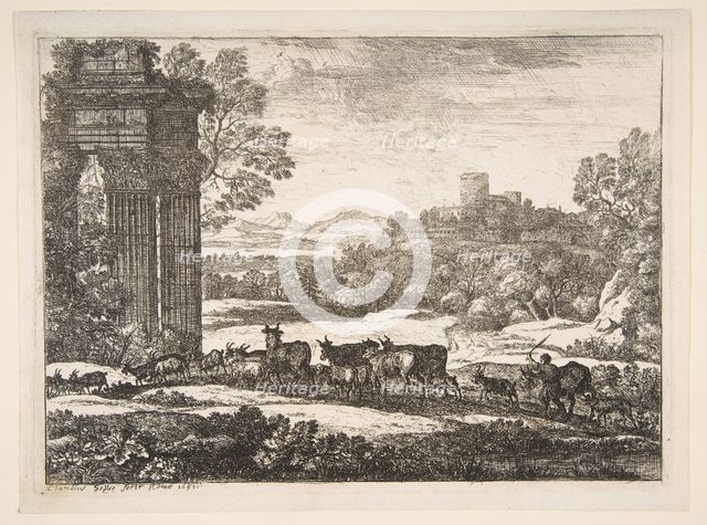 The Herd Returning in Stormy Weather, 1651. Creator: Claude Lorrain.