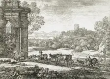 The Herd Returning in Stormy Weather, between c1650 and c1651. Creator: Claude Lorrain