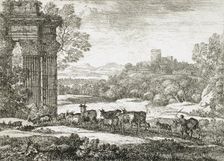 The Herd Returning in Stormy Weather, between c1650 and c1651. Creator: Claude Lorrain