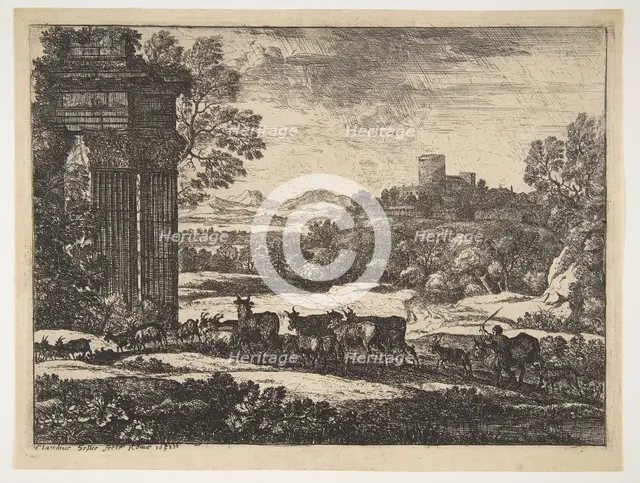 The Herd Returning in Stormy Weather, ca. 1650-51. Creator: Claude Lorrain.