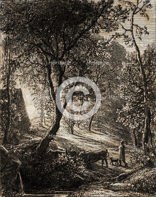 The Herdsman's Cottage, 1850. Creator: Samuel Palmer.
