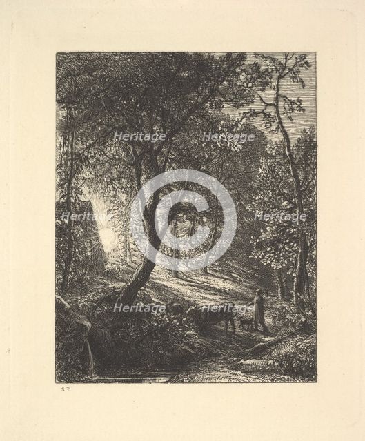 The Herdsman's Cottage, or Sunset, 1880. Creator: Samuel Palmer.