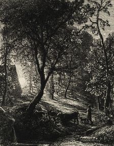 The Herdsman's Cottage, or Sunset, 1850. Creator: Samuel Palmer