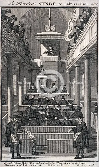 'The Heretical Synod at Salters' Hall Chapel', London, 1720. Artist: Anon
