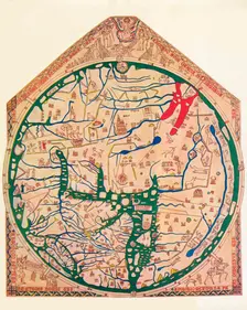 The Hereford Mappa Mundi (c1285), 1912. Artist: Richard de Bello