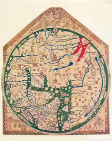 The Hereford Mappa Mundi (c1285), 1912. Artist: Richard de Bello