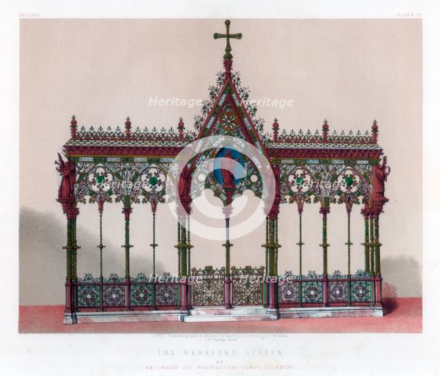 'The Hereford Screen', 19th century.Artist: John Burley Waring