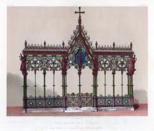 The Hereford Screen 19th century.Artist: John Burley Waring