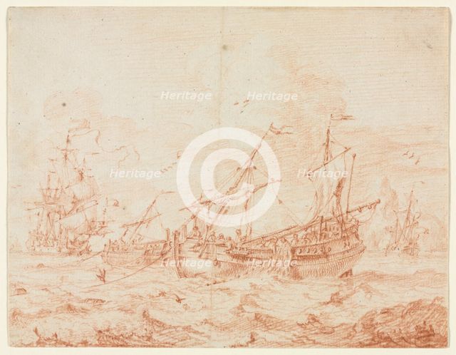 The Herring Bark, first third 1700s. Creator: Sieuwert van der Meulen (Dutch, 1730).
