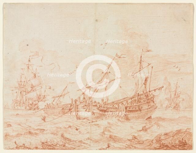 The Herring Bark, first third 1700s. Creator: Sieuwert van der Meulen (Dutch, 1730).