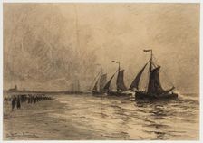 The Herring Fleet, Katwijk, c1860-1920. Creator: Carel Nicolaas Storm